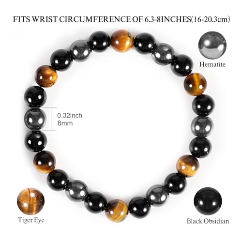 Image of Stone Bracelet for Men & Women | Natural Crystal for Wealth | Protection | Confidence & Success | Adjustable Healing Bracelet for Meditation | Reiki & Spiritual Energy