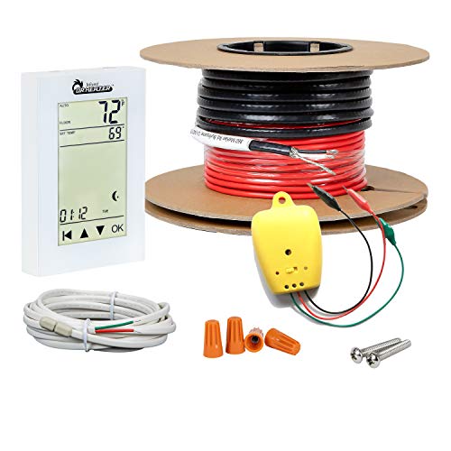DR. INFRARED HEATER DR-9FH140 Electric Radiant Floor Heating Cable Kit with WIFI Thermostat and Installation Monitor, App control (40 SQFT / 120 VOLT) by DR. INFRARED HEATER - Used condition - US$123.95