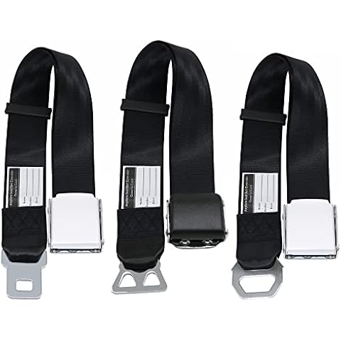 WaiNynyda Airplane Seat Belt Extender, Seatbelt Extender Adjustable 7-31" for All Airplane Include Southwest Airlines (3 Styles) Cover
