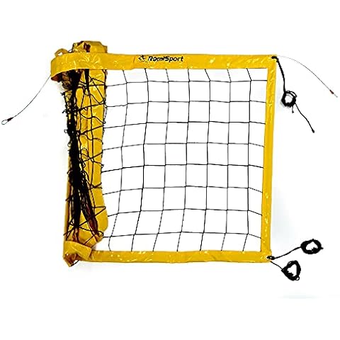 professionelles Netz für Beachvolleyball Volleyball 9.5m, professionelles Netz zum Strandvolleyball Gelb Wetterfest Indoor Outdoor Garten Strand Sport Cover