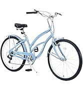 Amazon.com : ZUKKA 26 Inch Beach Cruiser Bike for Women 7 Speed