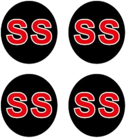 Lolosale 4 calcomanías OSS64-BR 4X SS para llantas de rueda central, emblema para Chevy de 2.5 pulgadas de diámetro de 2.520 in (jyhujy)