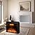 Benrocks 33'' Electric Fireplace Inserts, Recessed & Built in Wall Electric Fireplace Heater with Fire Crackling Sound, Adjustable Top Light & Flame Speed, Overheating Protection, 750/1500W Black