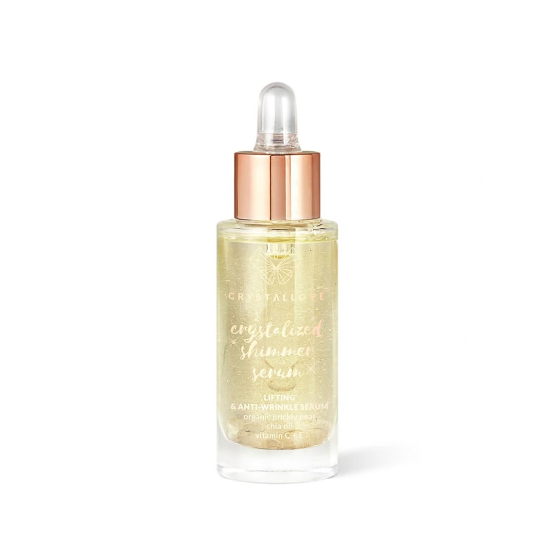 CRYSTALLOVE Clear Quartz Skincare Duo – Gesichtsserum 30 ml & Face Mist 100 ml mit Bergkristall inkl. Kosmetiktasche – Hautpflege Set für Glow, Feuchtigkeit & Frische – Geschenkset