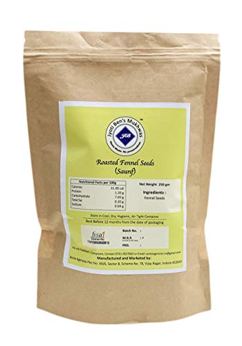 Image of Jyoti Ben's Mukhwaas - Roasted Fennel Seeds (Saunf) 250gm | Roasted Saunf | Digestive Mouth Freshener | Traditional Mukhwas | Pack of 2