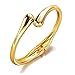 MTINEAPS Gold Bangle Bracelets for Women Teens Trendy Chunky Adjustable Twist Cuff Bracelet Jewelry Gifts (Gold)