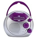 Shower Radio, Portable AM FM Hanging Wireless Shower Radio, Waterproof Battery Operated Radio Built in Speaker Audio for Home,Hot Tub,Bathroom,Outdoor