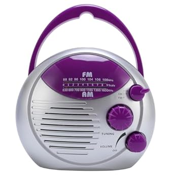Foto di DURNYDT Radio da bagno impermeabile per doccia, mini AM/FM, Impermeabile Doccia Musica Appeso Radio con altoparlante integrato, per bagno e uso esterno
