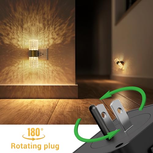 Image of L LOHAS LED Night Light, Dimmable Night Lights Plug into Wall, 0-100LM Adjustable Brightness LED Night Light,Automatic Night Lights Plug in with Auto Light Sensor, for Bedroom Hallway Home Decor