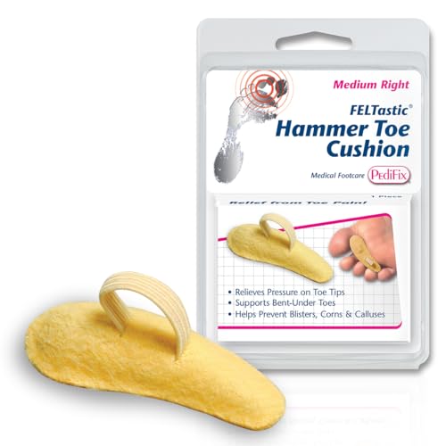 PediFix Felt Hammer Toe Crest Cushion, Medium, Right