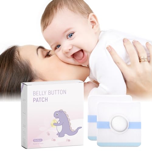 Baby Belly Navel Patches, Waterproof Cotton Pads for Baby Belly Button Hernia, Infant Umbilical Hernia Patch, Belly Button Patch for Baby Newborn, 10×10cm, 10 Pcs