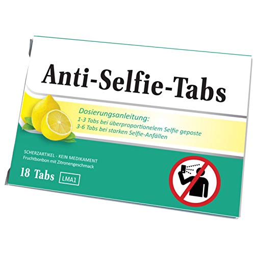 Miesepeter Bonbons - Anti-Selfie-Tabs - Für Selbstverliebte bei überproportionelem Selfie geposte (Zitrone, 1er Pack) Cover