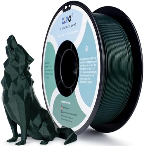 ZIRO PLA Glitter Filament 1,75mm 3D Printer Filament PLA 1,75mm Twinkling Serie 1KG,Dimensional Accuracy +/- 0.05mm,Czerwony