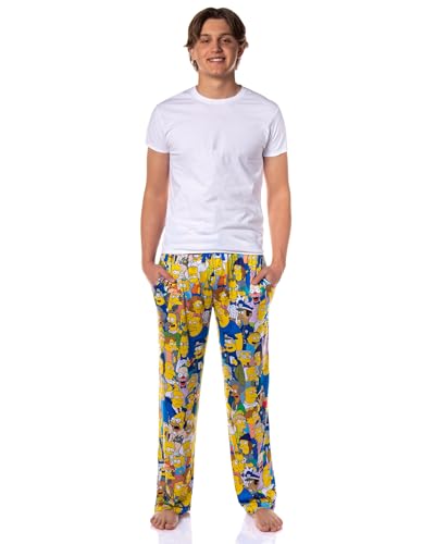 The Simpsons Pants Men's Characters of Springfield Adult Lounge Sleep Pajamas2