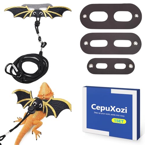 CepuXozi Bearded Dragon Harness & Leash Set (3 Pack)