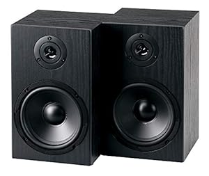 McGrey BSS-265 BK 6,5" HiFi Regallautsprecher - 1 Paar Boxen - 40Watt (RMS) - 2-Wege-System - auch für Wandmontage - schwarz