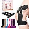 IEADEN Precut Kinesiology Tape for Knees, 10 Pcs – Knee Support & Stability, Knee Pain Relief Athletic Tape – Waterproof & Elastic, Breathable Hypoallergenic Latex-Free Tape, Black