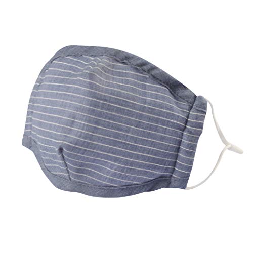 Zolimx - Filtro de 3 capas para niños y niñas, algodón, 2 unidades Azul Oscuro, 1 unidad. 6 1/2 HS