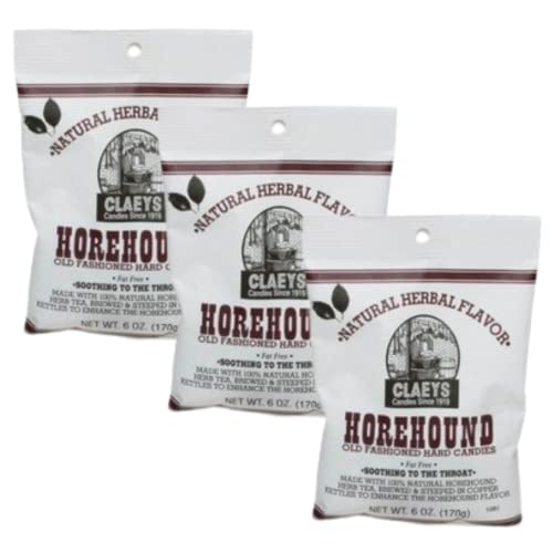 Horehound Candy Candy Bundle. Includes Three-6 Oz Bags Of Claeys Old Fashioned Hard Horehound Candy. Claeys Old Fashioned Hard Candy Is Fat Free! Comes With A Bellatavo Fridge Magnet! #TOP5