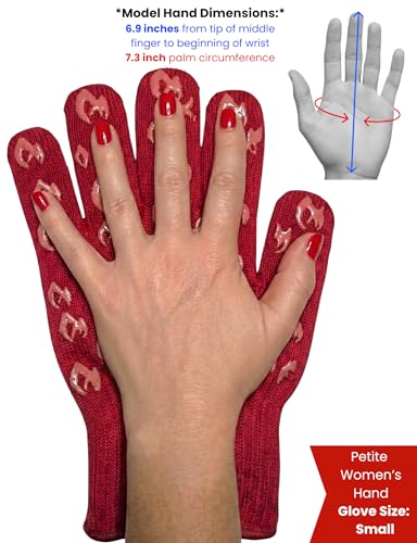 Image of Grill Armor Oven Gloves with Fingers - 932F Heat, Fire & Cut Resistant Mitts for BBQ, Grill, Cooking, Grilling, Baking, Smoker & Fire Pit