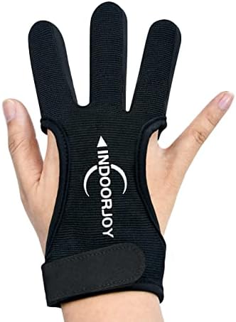 IndoorJoy Archery Gloves – Three Finger Protective Gloves for Men, Women, Teenagers and Adults – Beginner Archery Accessories for Hunting, with Leather Finger Guards,Finger Tabs IndoorJoy Archery Gloves – Three Finger Protective Gloves for Men, Women, Teenagers and Adults – Beginner Archery Accessories for Hunting, with Leather Finger Guards,Finger Tabs