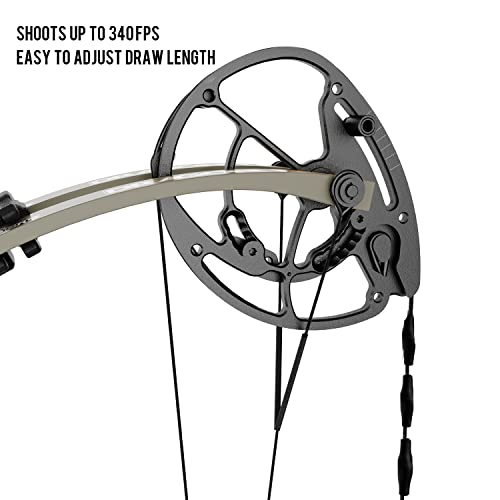 Sanlida 2023 New Dragon 10 Hunting Compound Bow For Adults, 27"-30" Draw Length, 60-70 Lbs Draw Weight, No Bow Press Needed, Ibo 340 Fps, Limbs Made In Usa, Bcy-452X String, Limited Life-Time Warranty #TOP4