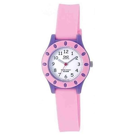 Q&Q Regular Analog White Dial Childrens Watch - VQ13J013Y