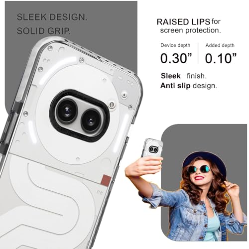 Image of A rtistque Ultra Stylish Back Cover Case for Nothing-Phone-2a / 2a Plus 5G | Premium Shockproof TPU | Protective Design | Bumper Cover | Nothing Phone 2a Back Cover - White