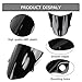 Windshield Windscreen Wind Deflector Screen Double Bubble for Ninja ZX10R ZX1000E ZX1000F 2008-2010 and for ZX6R ZX600R ZX636 ZX636E ZX636F 2009-2023 Black