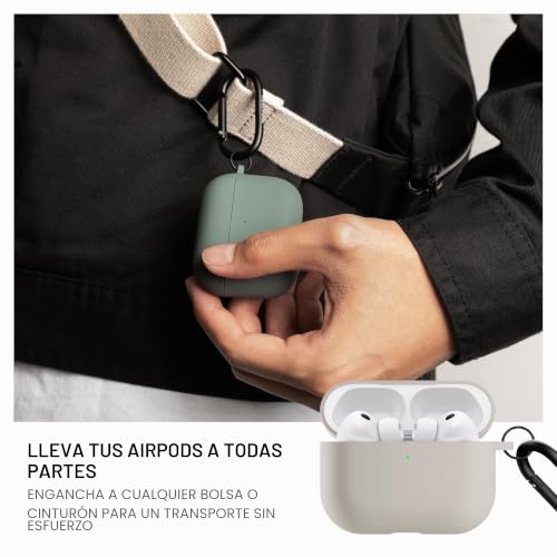 Funda AirPods Pro 3 Native Union silicona arenisca con clip 5