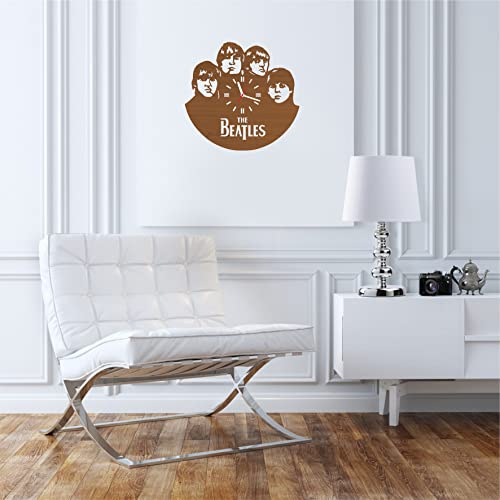 Fait à la Main en Bois Horloge Murale The Beatles Cadeaux pour Homme Femme Lui pour Elle Les Fans Lover|Music… - Les Beatles, Paul McCartney, John Lennon, RIngo Starr, George Harrison Fait à la Main en Bois Horloge Murale The Beatles Cadeaux pour Homme Femme Lui pour Elle Les Fans Lover|Music… – Image 4