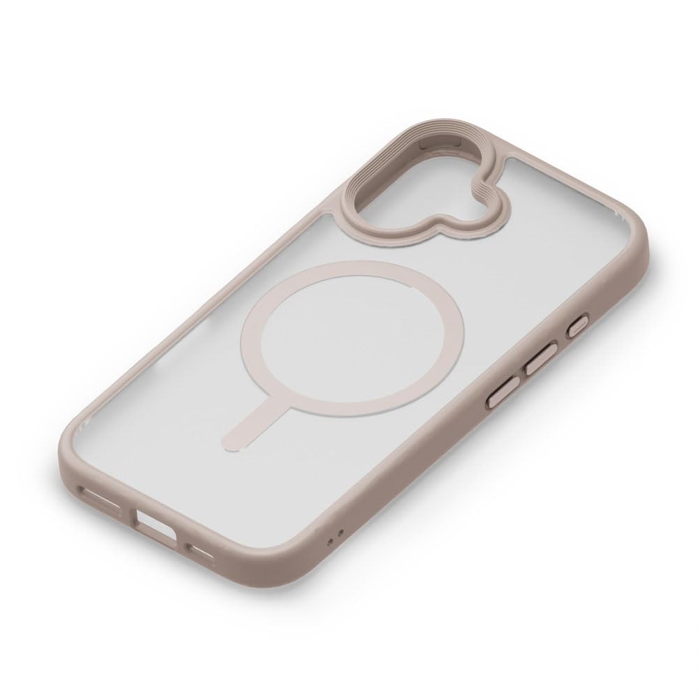 iPhone16 用 MagSafe対応 ハイブリッドケース ベージュ PG-24AMGPT05BE