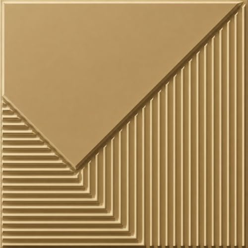 Image of Kayra Decor 3D PVC Wall Panels for Bedroom & Living Room | Plaina Design | Mega Greige Color | 19.7 x 19.7 Inch | Pack of 18 | 42.48 Sq Ft