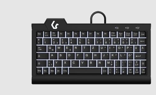 KeySonic Super Mini-TAS Backlight BK KSK-3010ELC UK