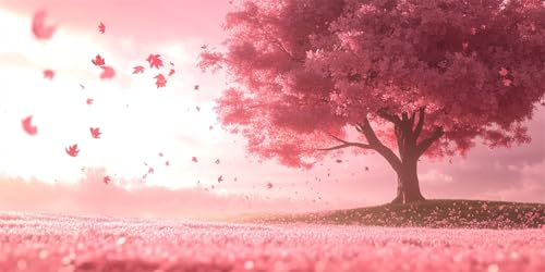 Pintura por Números para Adultos rosa Pintar por Numeros Niños Principiantes Árbol,Kit de Pintura al óleo de Lienzo DIY para con Pinceles,Paint by Numbers Acrílico,Mujer Regalo 100x200cm E-1101