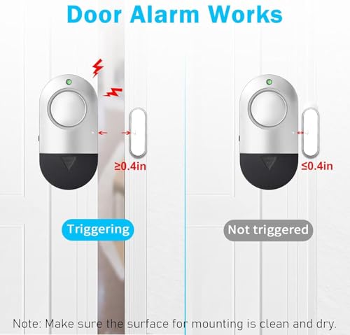 Image of 1pcs 125DB Door Sensor Home Alarm Security System Burglar Safety Wireless System Office Cabinet Security Anti Theft Door Opening Alarm Sensor Smart Gadget Door and Window Devices Pool Cabinet