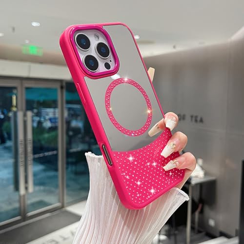 Coque Miroir Diamant iPhone 16 Pro pour briller en soirée avec Magsafe
