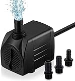 ⛲【Ampliamente Utilizado】Puede usarse como una bomba de fuente, una bomba de filtro de acuario, una bomba de cambio de agua, una bomba de planta hidropónica, no importa en agua dulce o en agua de mar.