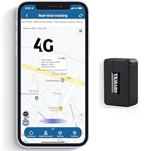 Mini GPS Tracker 4G GPS Tracker Car Strong Magnetic Portable Waterproof Tracking Device for Children Real Time Tracking GPS Locator Luggage Tracker for Suitcases TK913 Car Tracker