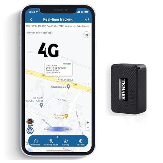 Mini Traceur GPS Tracker sans Abonnement pour Voiture Temps réel Enregistrement de l'histoire Super Petit Tracker Antivol pour Scooter électrique, Clés, Sac, Vieil Homme 25 Jours en Veille TK913-4G