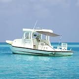 Augerlite T-Top-Beschattungsverlängerung Anthrazit aus 600D Polyester mit Aluminiumrahmen 174x205x(115-194) cm, UV- und wasserfest, kompatibel für Skiboote und Motorboote