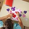 ArtCreativity 126+ Pcs Valentine's Day Heart Doilies Card Crafts for Kids - Valentine Day Crafts for Classroom Parties - Valentines Craft Supplies Kits with Heart Doilies and Glitter Foam Stickers #3
