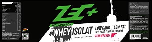 ZEC+ Whey Isolat - truskawka 1000 g - niskotłuszczowy proszek białkowy z czystego białka serwatkowego