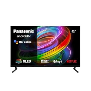 Panasonic TX-42MZ700B, 42 Inch 4K Ultra HD OLED Smart 2023 TV, High Dynamic Range (HDR), Dolby Atmos and Dolby Vision, Android TV, Google Assistant, Chromecast, 2 Feet Pedestal, Remote Control, Black