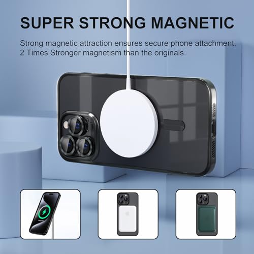 Image of Misea Magnetic for iPhone 15 Pro Max Case Compatible with MagSafe Black