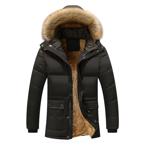 amropi Giubbotto Parka Uomo Giacca Invernale Caldo Cappotto in Pile