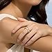 KissYan Band Ring for Women, 14K Gold Plate Dainty Pave Teardrop or Circle CZ Eternity Bridal Wedding Promise Engagement Statement Ring Fashion Gifts(Style3,Size9)