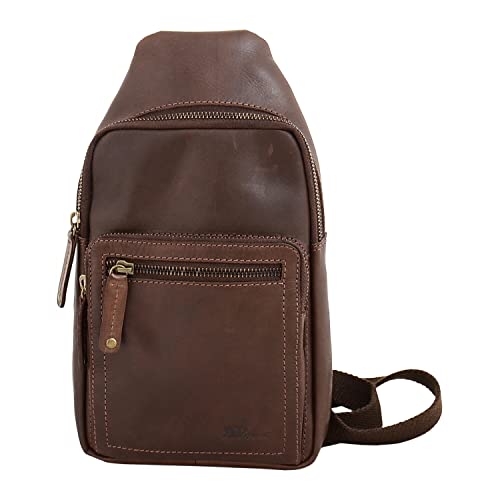Petit sac à bandoulière en cuir marron pour vos sorties urbaines et trajets décontractés