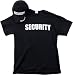 SECURITY Hat & T-shirt Bundle | Matching Security Guard Officer Uniform Kit-(Adult,M)