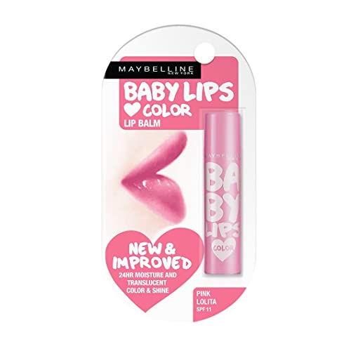 Image of Maybelline New York Baby Lips Lip Balm, Pink Lolita, 4g and Maybelline New York Baby Lips Lip Balm, Cherry Kiss, 4g
